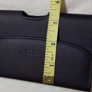 Host pick Reiko cell phone holster leather case, 6", Black